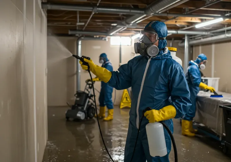 Basement Sanitization and Antimicrobial Treatment process in Westwood, MA